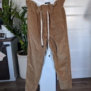 Bassike paper bag corduroy drawstring pants